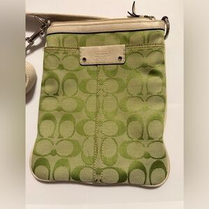 Coach Olive and Cream Crossbody Bag